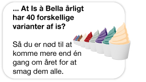 40 forskellige varianter årligt